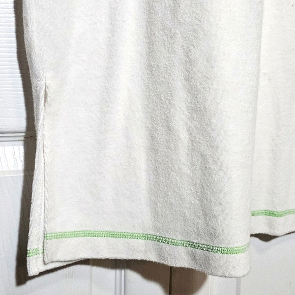 Quacker Factory Beach Cover-Up Terrycloth Womens XS Flamingo Hood Sequins Lounge - Picture 8 of 11